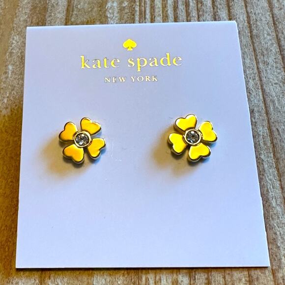 kate spade Jewelry - Kate Spade - Dainty Sparklers post earrings, gold tone with crystals